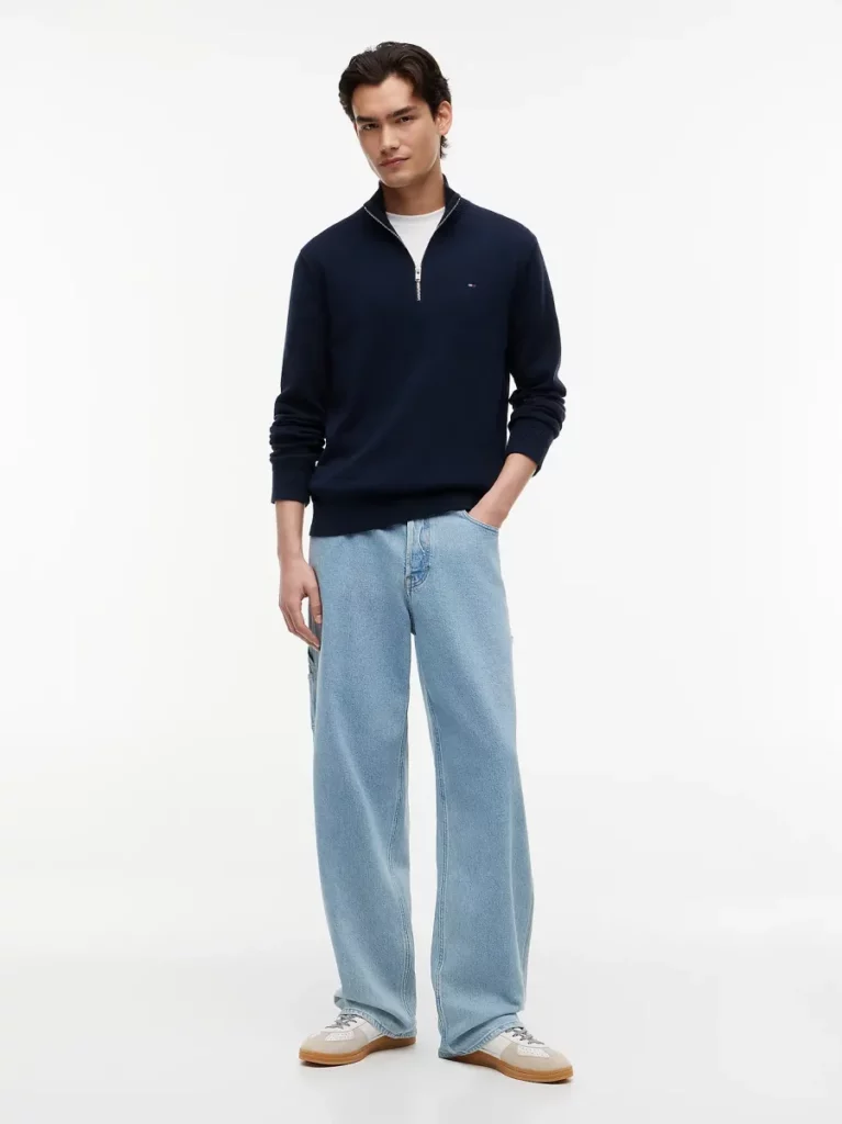 Tommy Hilfiger sweater met rits blauw