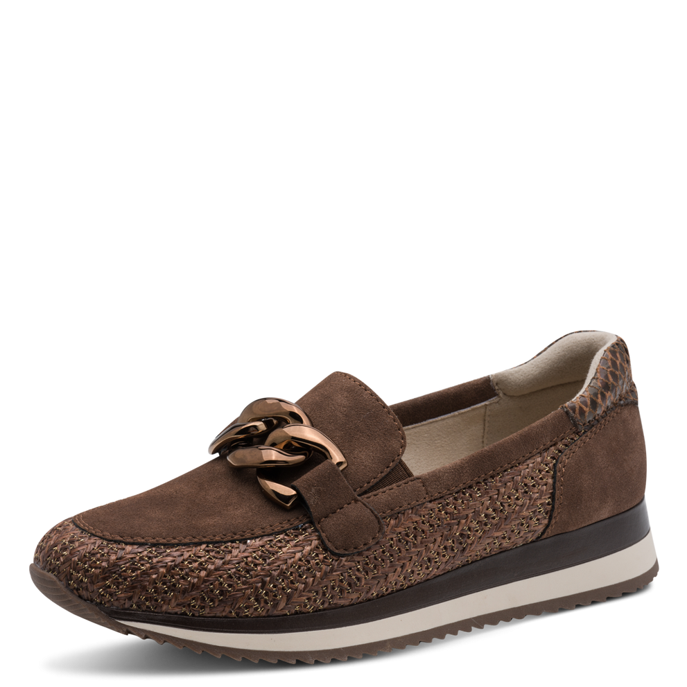 Jana loafer tressé mokka