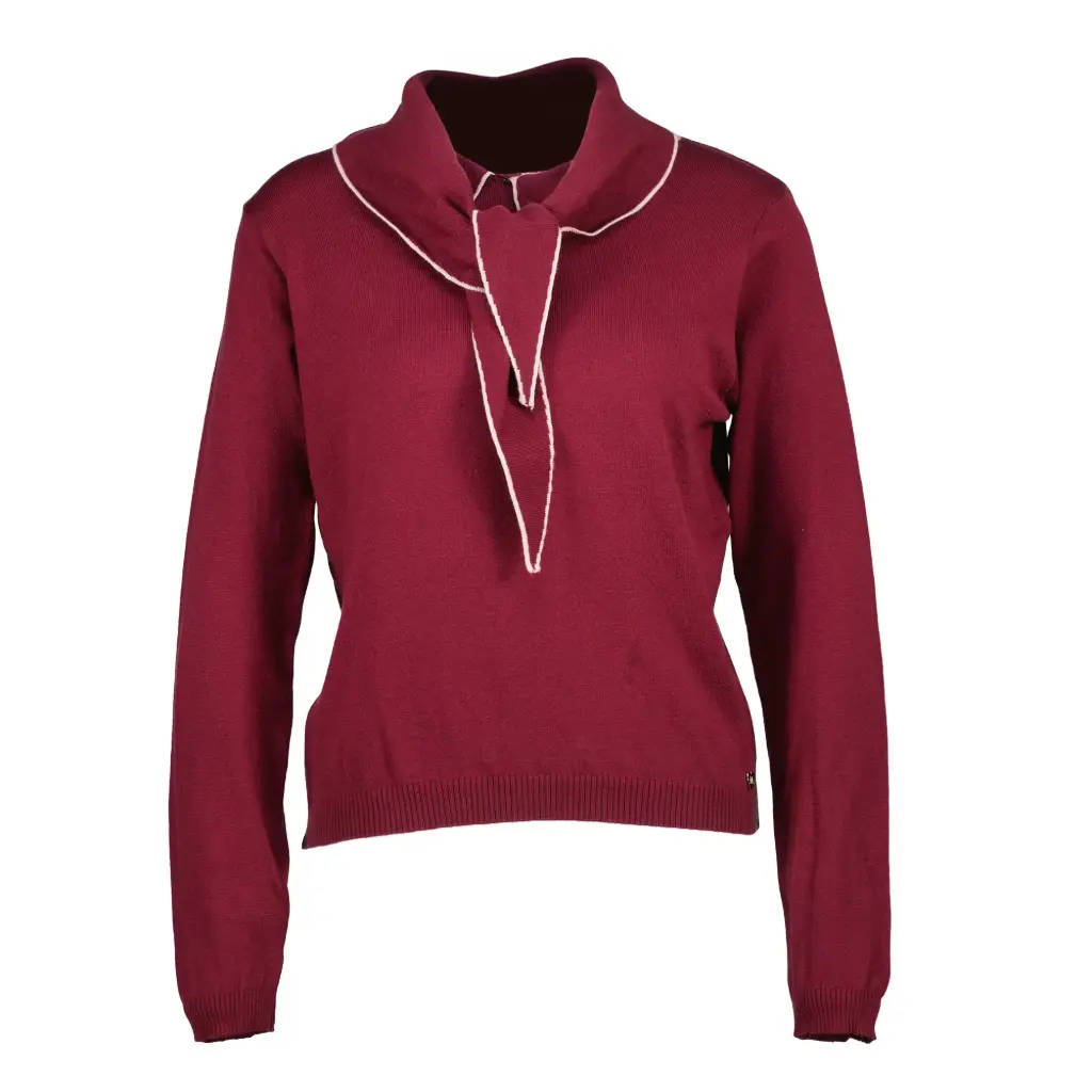Amélie & Amélie ALTAMURA trui met strik bordeaux