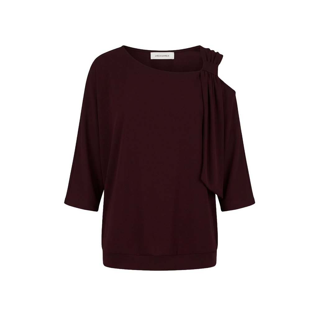 Amélie & Amélie Dresde pull lang open mouw choco