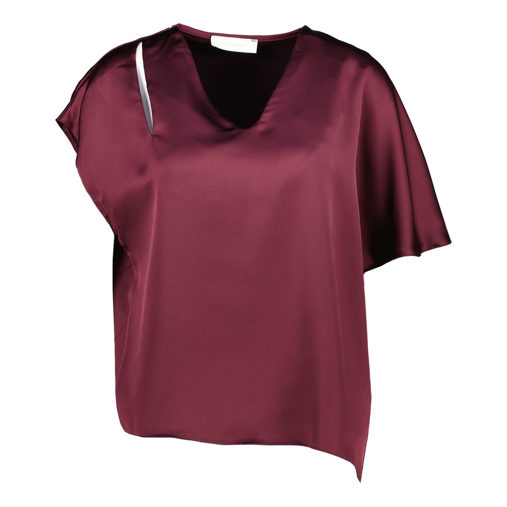 Amélie & Amélie acosse party blouse aubergine