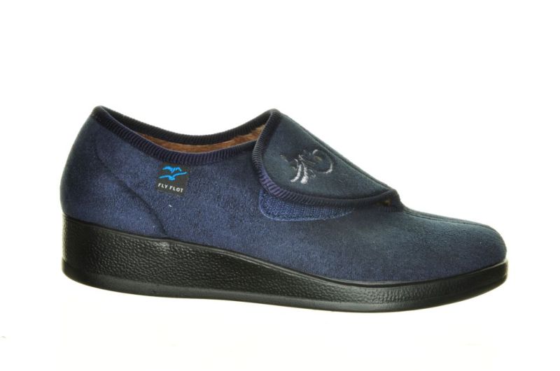 Fly flot pantoffel dames met velcro en fantasie