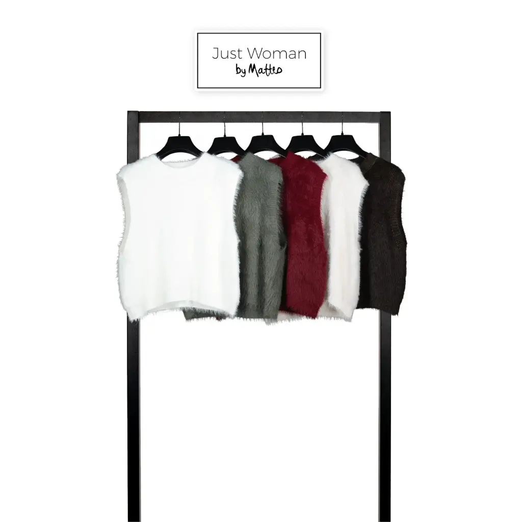 Just Woman By Matteo Orlanda pull zonder mouw brown