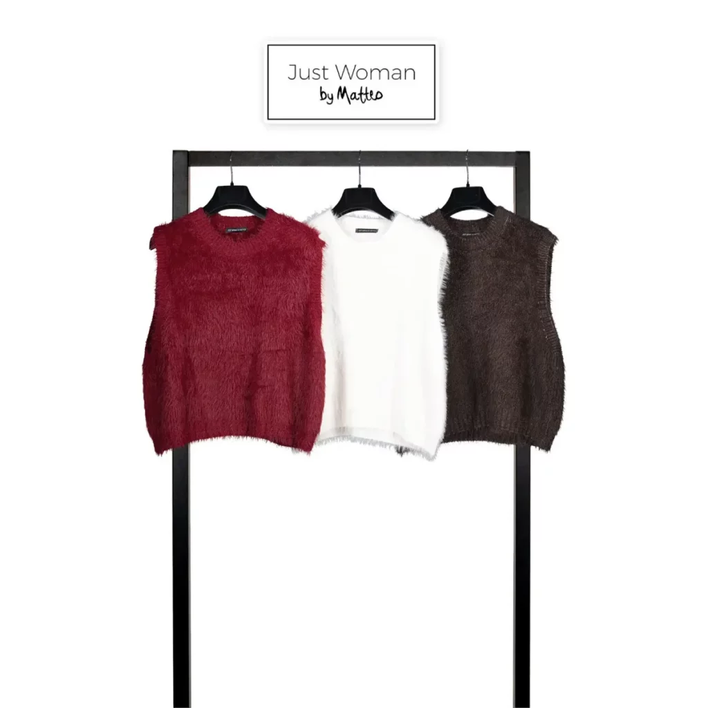 Just Woman By Matteo Orlanda pull zonder mouwen beige
