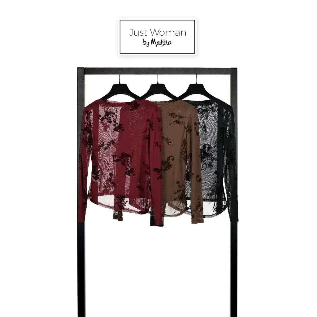 Just Woman by Matteo Nuria blouse burgundy