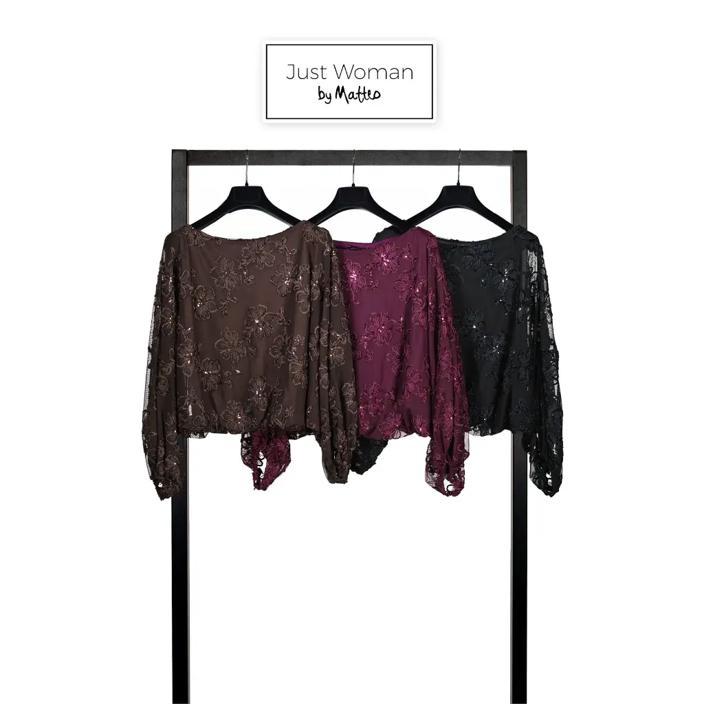 Just Woman by Matteo omega blouse brown