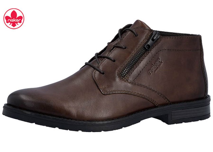 Rieker bruine herenveterboot met rits