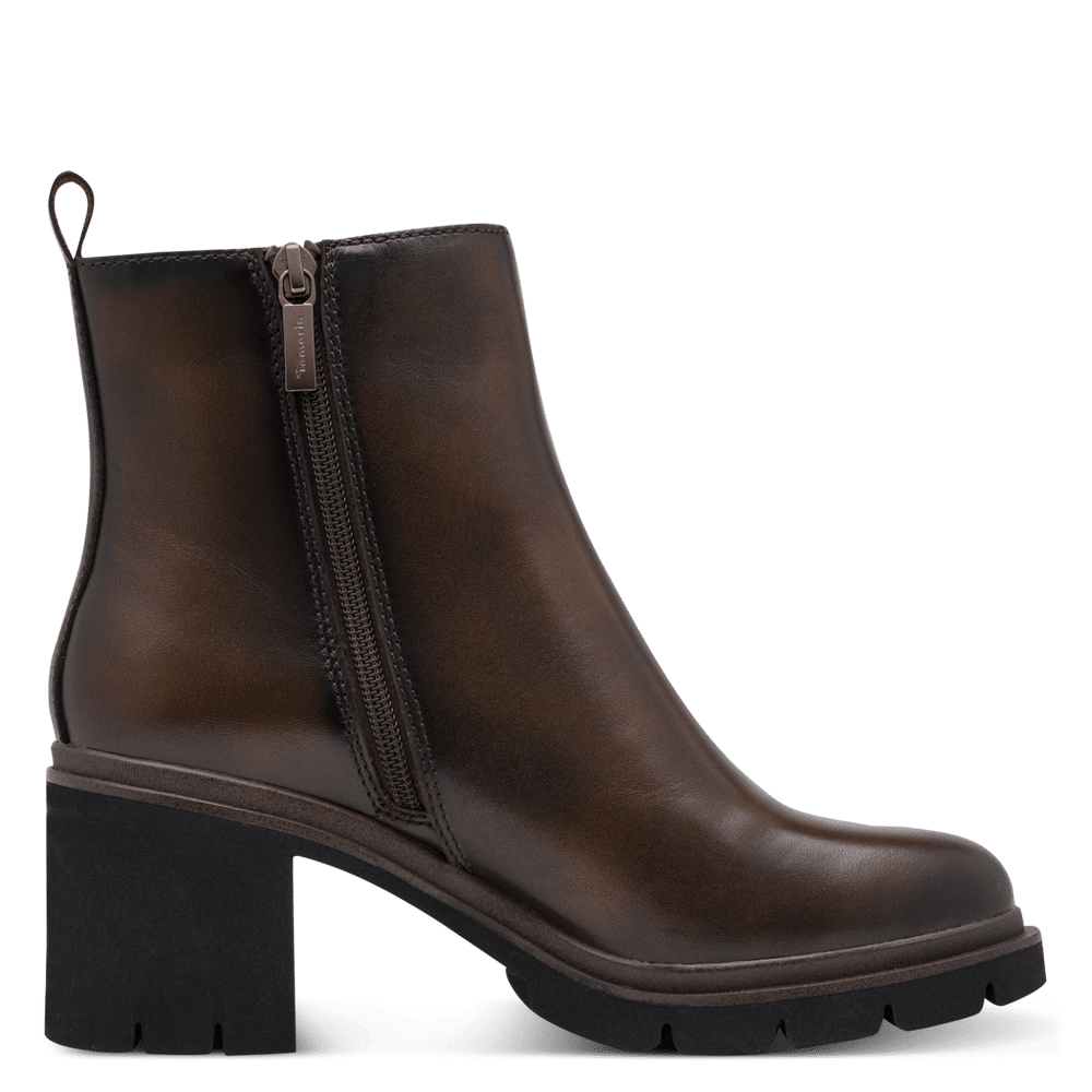 Tamaris WIDE FIT Dames Chelseaboot donkerbruin